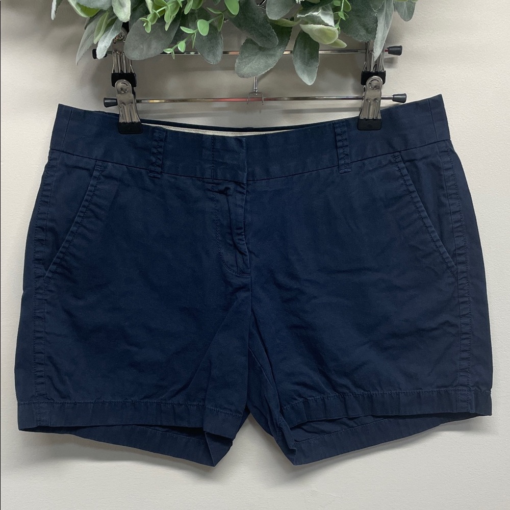 J. Crew Navy Chino Shorts Broken-In Style 100% Cotton 4